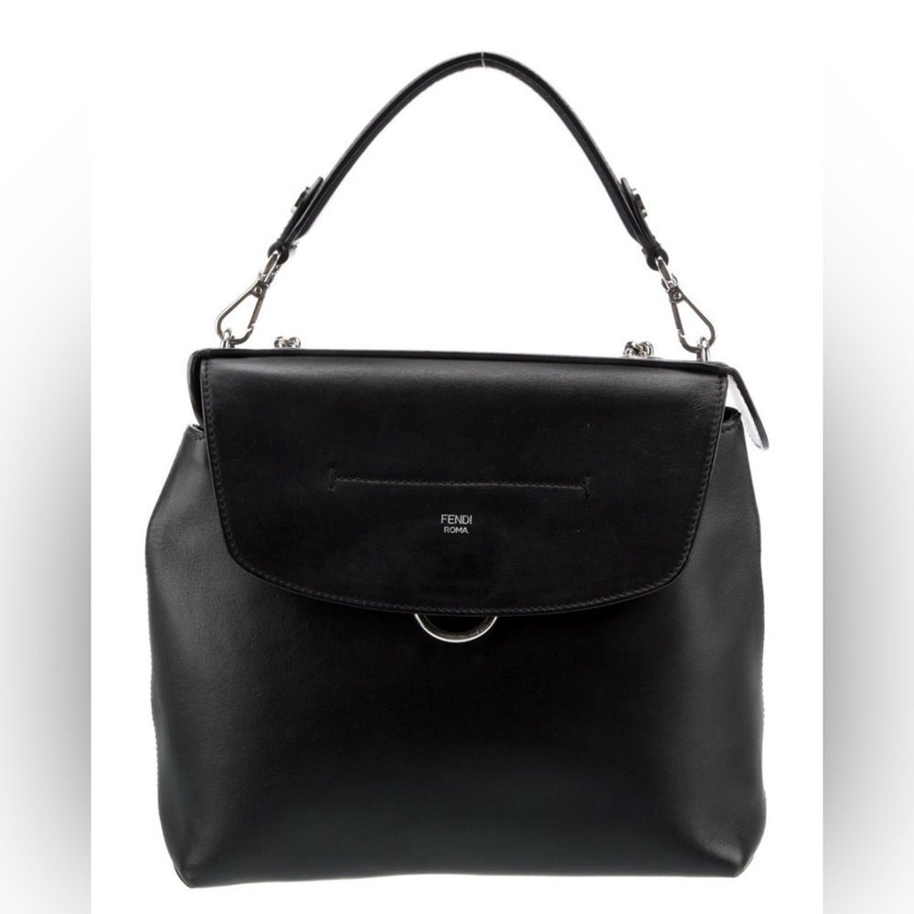 Fendi Black Leather Backpack - Authentic